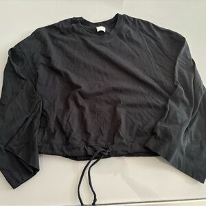 Wilfred XXS tie-up black 3/4 sleeve top